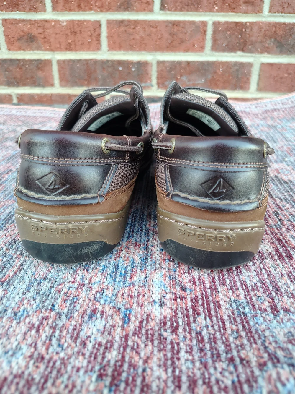 Sperry Men's Brown Two-Tone Leather Topsider Boat Shoes